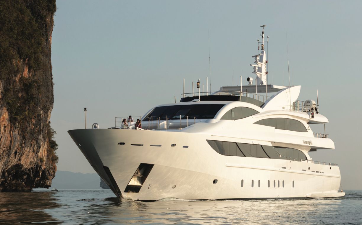 Thailand Superyacht Charter cruising the Andaman limestone islands